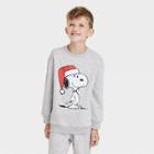 Kid's Peanuts Family Holiday Graphic Sweatshirt - Light Gray Wash