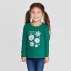 Toddler Girls' Long Sleeve 'snowflakes' T-shirt - Cat & Jack Green