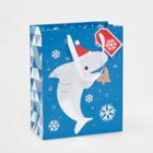 Large Shark Christmas Gift Bag - Wondershop , White Blue