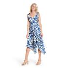 Botanical Tie Strap Asymmetrical Hem Dress - Alexis For Target Blue Xxs