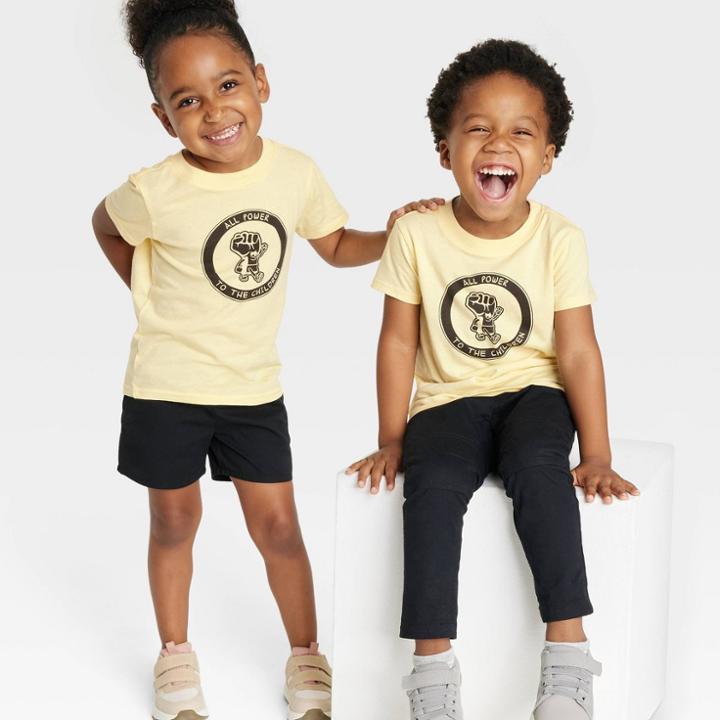 Little Giants Giant Shorties Black History Month Toddler I Am Black Excellence Unfolding Short Sleeve T-shirt - White