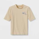 Boys' Short Sleeve Shark Print Rash Guard Swim Shirt - Cat & Jack White