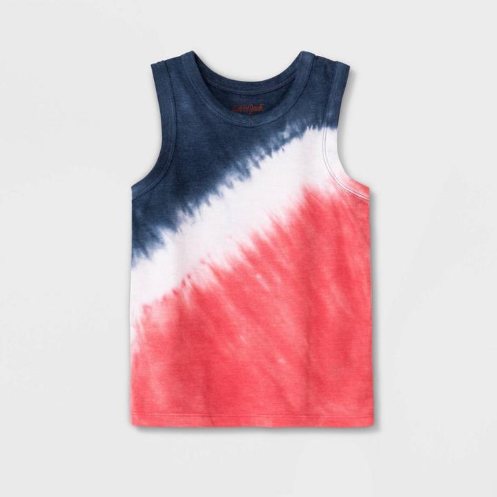 Toddler Boys' 2pc Tie-dye Jersey Knit Tank Top And French Terry Shorts Set - Cat & Jack Blue