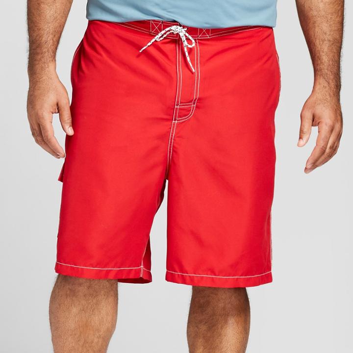 Men's Big & Tall 9 Board Shorts - Goodfellow & Co Red Pop