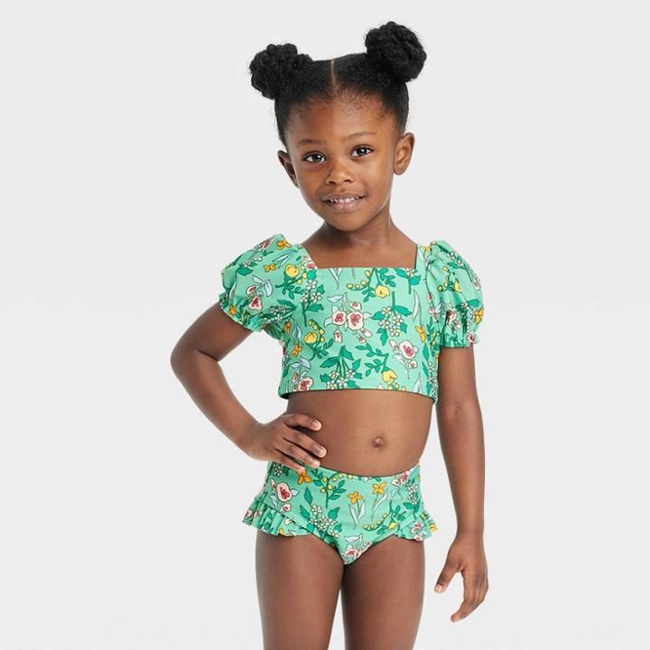 Baby Girls' Bikini Set - Cat & Jack Green