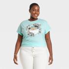 Women's Star Wars Plus Size The Child Short Sleeve Graphic T-shirt - Aqua Blue