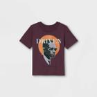 Iml Black History Month Toddler Malcolm X Short Sleeve T-shirt - Plum Purple