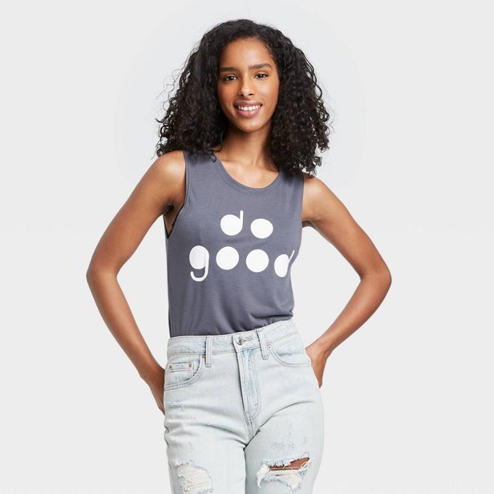 Grayson Threads Women's Do Good Graphic Tank Top - Gray