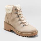 Women's Leah Sherpa Hiker Boots - Universal Thread Taupe