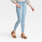Women's Mid-rise Embroidered Denim Ankle Pants - Knox Rose