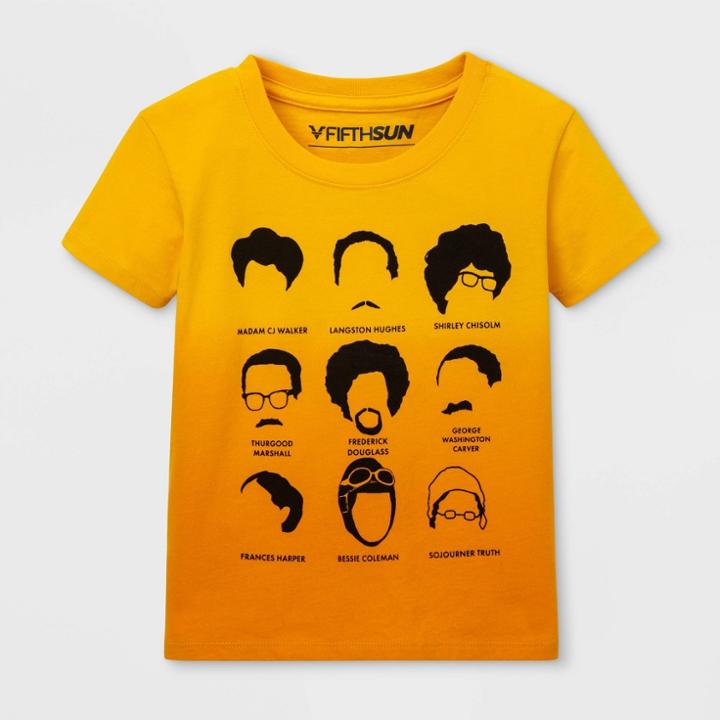Fifth Sun Petitetoddler Heroes Silhouette Short Sleeve T-shirt - Gold 2t, Toddler Unisex