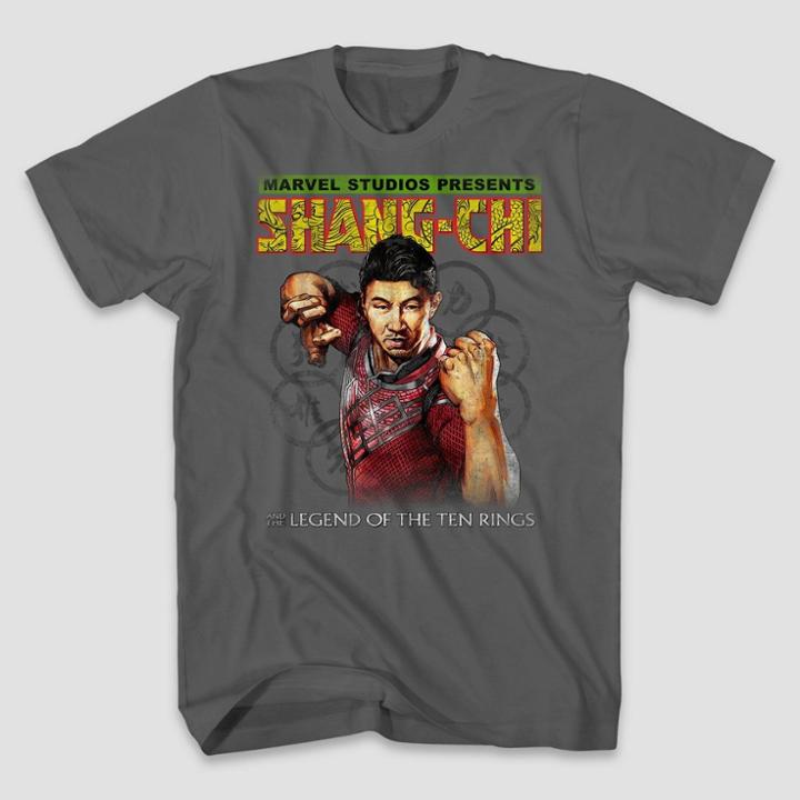 Men's Marvel Shang-chi Short Sleeve Graphic T-shirt - Charcoal Gray