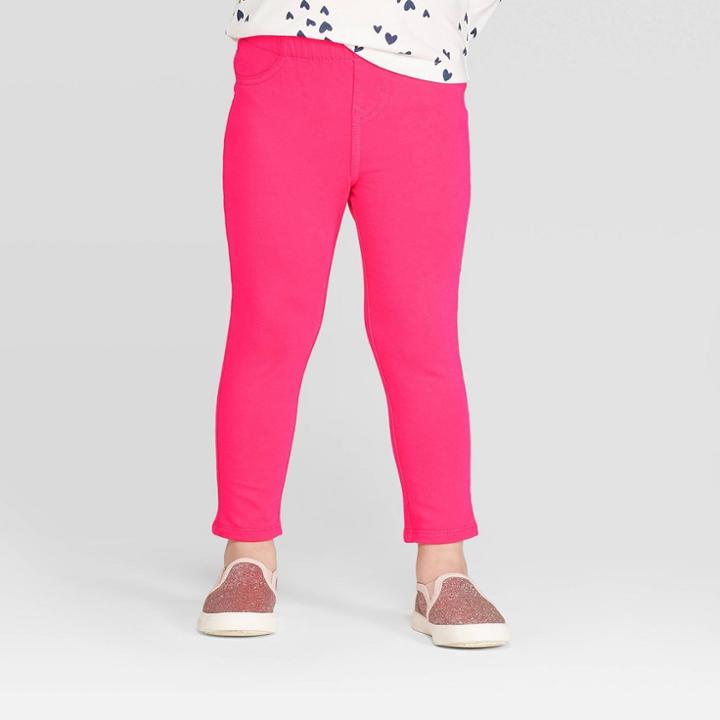 Toddler Girls' Jeggings - Cat & Jack Pink 12m, Toddler Girl's