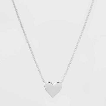 Distributed By Target Sterling Silver Heart Necklace -