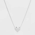 Distributed By Target Sterling Silver Heart Necklace -