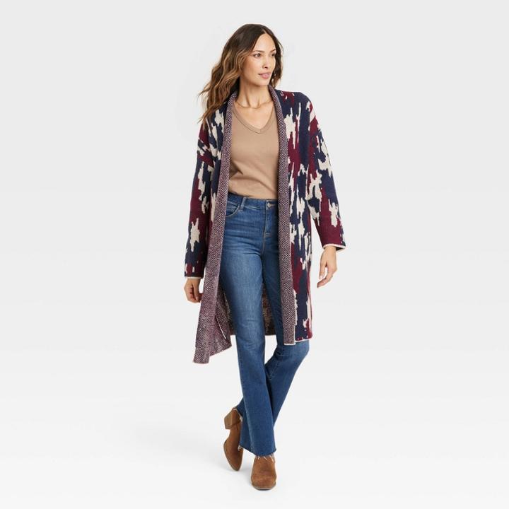 Women's Open-front Cardigan - Knox Rose Navy