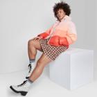 Women's Plus Size Colorblock Cropped Retro Puffer Jacket - Wild Fable 1x,