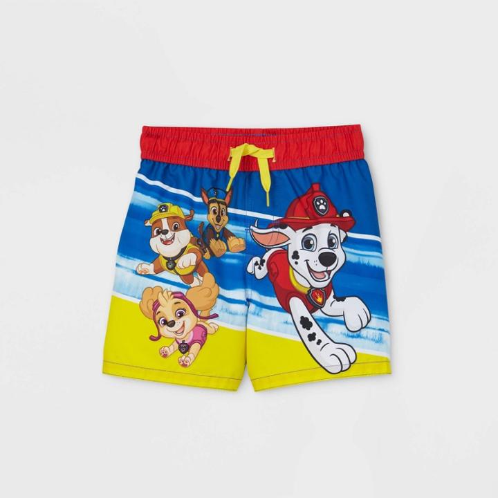 Toddler Boys' Paw Patrol Swim Trunks - Blue
