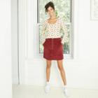 Women's Puff Long Sleeve Scoop Neck Fitted T-shirt - Wild Fable White Floral