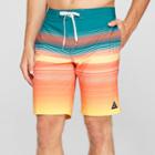 Trinity Collective Men's Striped 10 Board Shorts - Turquoise