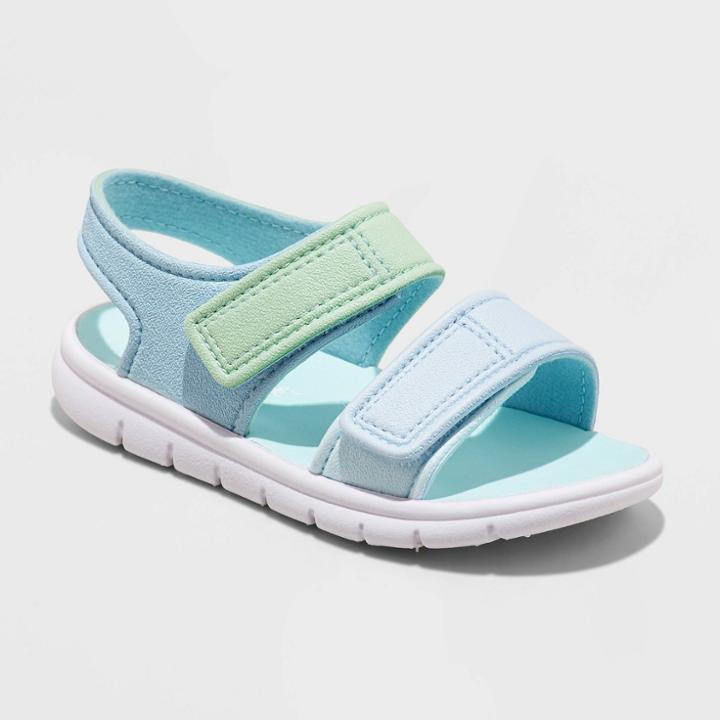 Toddler Tate Ankle Strap Sandals - Cat & Jack Teal Green/blue