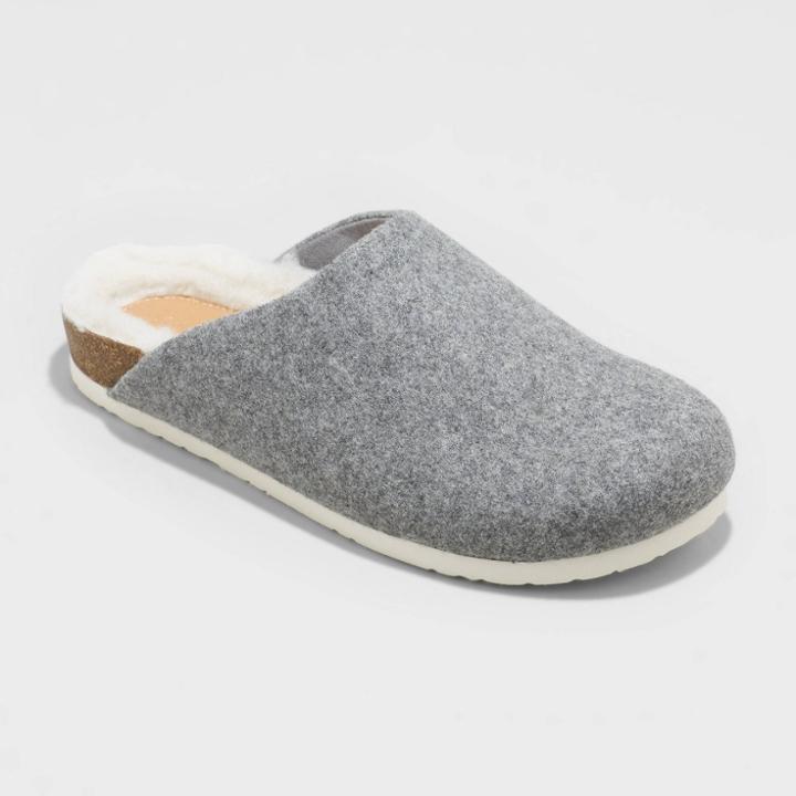 Women's Bev With Fur Mules - Universal Thread Gray