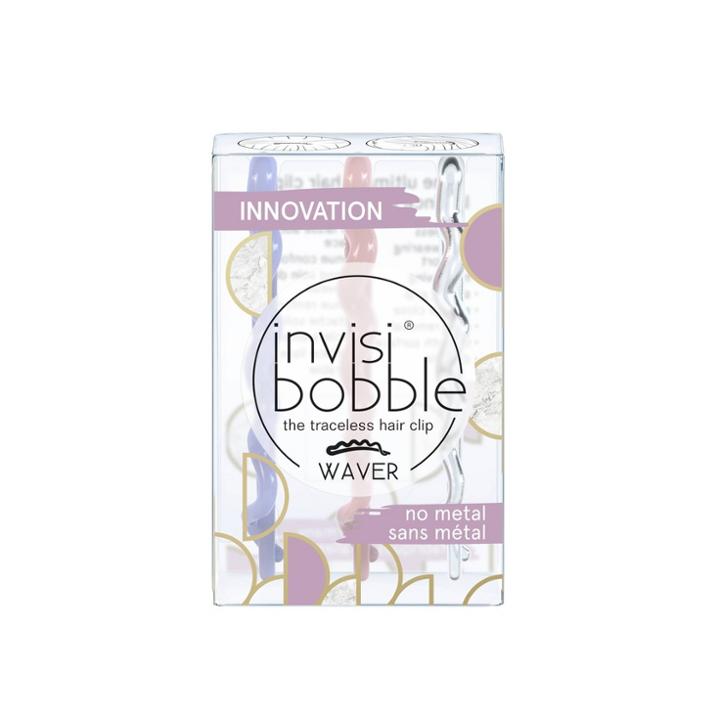 Invisibobble Traceless Waver Hair Pins - Blue/pink/clear