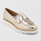 Women's Penny Wide Width Loafers - A New Day Gold 7.5w,