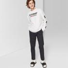 Men's Long Sleeve Futurist Crew Graphic T-shirt - Original Use White