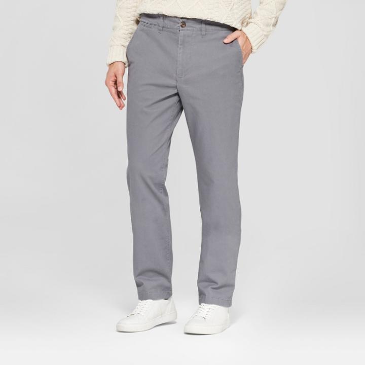 Men's Straight Fit Hennepin Chino Pants - Goodfellow & Co Dark Gray
