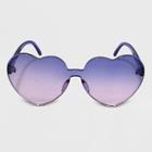 Women's Heart Shaped Plastic Silhouette Sunglasses - Wild Fable Purple, Women's,