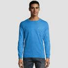 Hanes Men's Big & Tall Long Sleeve 1901 Garment Dyed Pocket T-shirt -