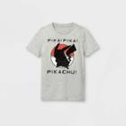 Boys' Pokemon Pika! Pika! Pikachu! Flip Sequin Short Sleeve Graphic T-shirt - Gray