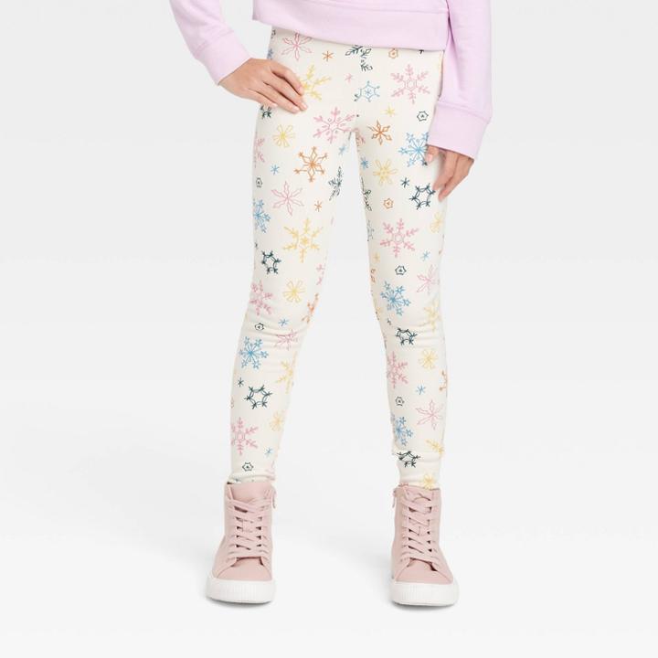 Girls' Cozy Lined Leggings - Cat & Jack Brown