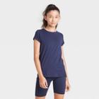 Petitegirls' Short Sleeve Performance T-shirt - All In Motion Navy Xs, Girl's, Blue