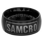 Women's Sons Of Anarchy Samcro Stainless Steel Ring - Black
