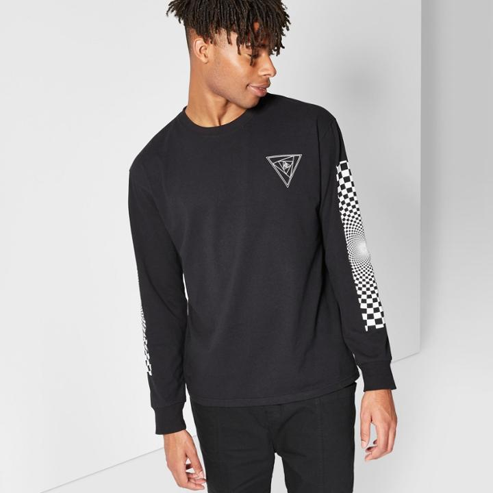 Target Men's Long Sleeve Graphic T-shirt - Original Use Black