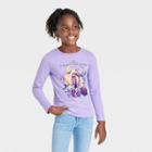 Girls' Disney The Nightmare Before Christmas Long Sleeve Tie-dye T-shirt - Lilac Purple