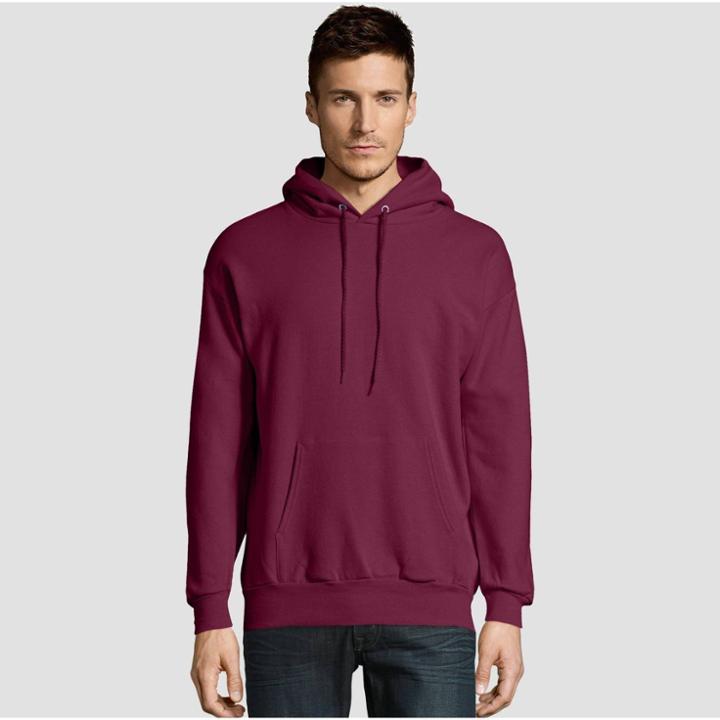 Hanes Men's Ecosmart Fleece Pullover Hooded Sweatshirt - Maroon