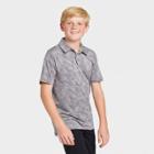 Boys' Camo Print Golf Polo Shirt - All In Motion Gray
