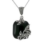 Target Marcasite And Onyx Pendant -