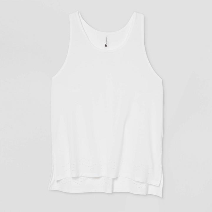 Women's Laser Cut Tank Top - All In Motion White