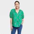 Women's Short Sleeve Top - Knox Rose Green Floral