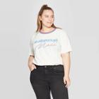 Target Women's Stranger Things Starcourt Mall Plus Size Short Sleeve Cropped T-shirt (juniors') - White