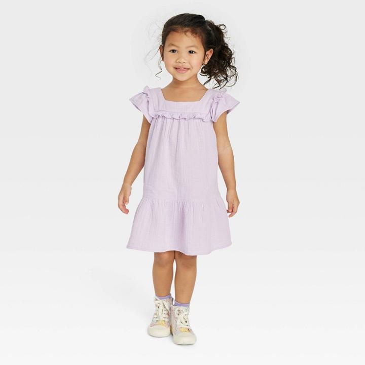 Toddler Girls' Gauze Dress - Cat & Jack Purple