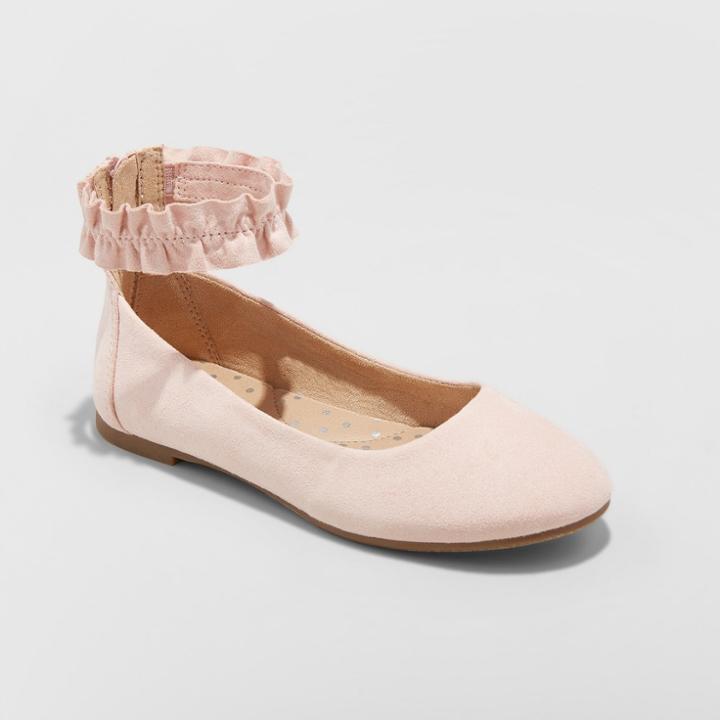 Girls' Bonnie Ankle Wrap Ballet Flats - Cat & Jack Pink