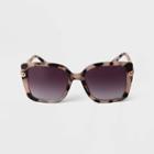 Women's Tortoise Shell Oversized Square Sunglasses - A New Day Tan