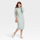 Women's Balloon Long Sleeve Cable Sweater Dress - Universal Thread Blue