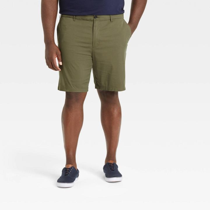 Men's Big & Tall 9 Tech Shorts - Goodfellow & Co Olive Green