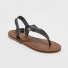 Women's Lady T Strap Sandals - Universal Thread Black